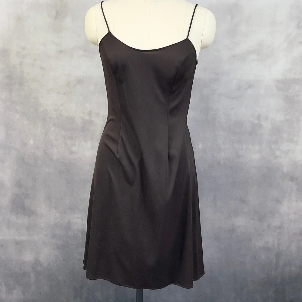 Xscape Striped Mesh Cocktail Dress Women Size 10 Flowy Sheer Evening‎ Whimsy